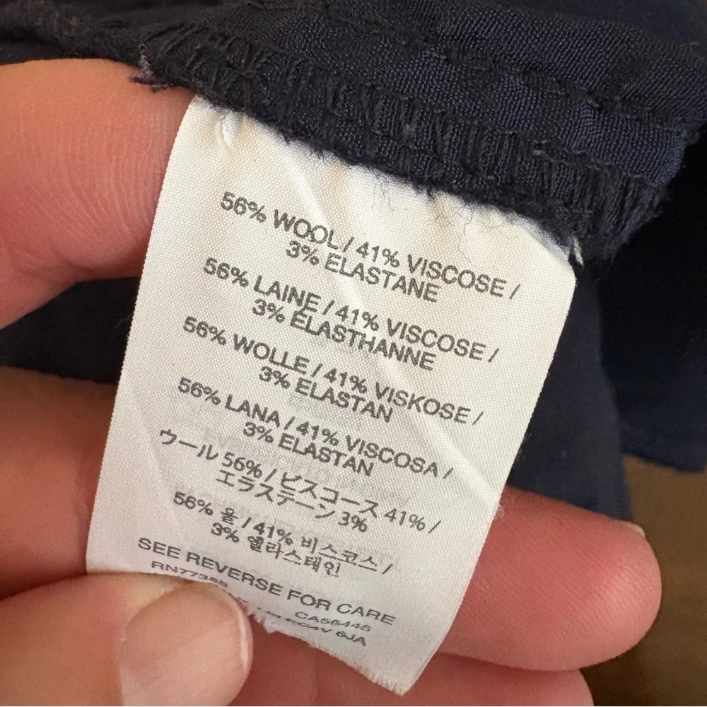 J Crew Women’s Jogger Casual Pants 10 Wool Viscose Cozy Navy Blue Travel